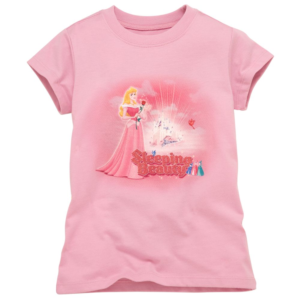 Pink Sleeping Beauty Tee For Girls