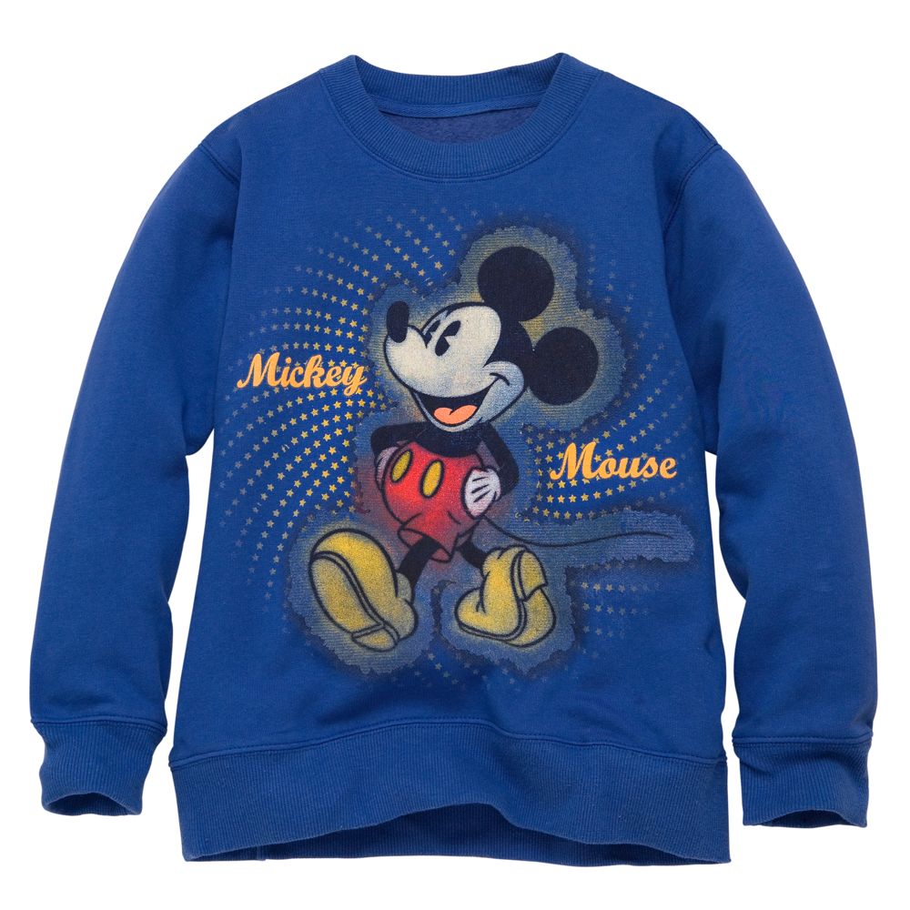 Long Sleeve Fleece Mickey Mouse Sweatshirt