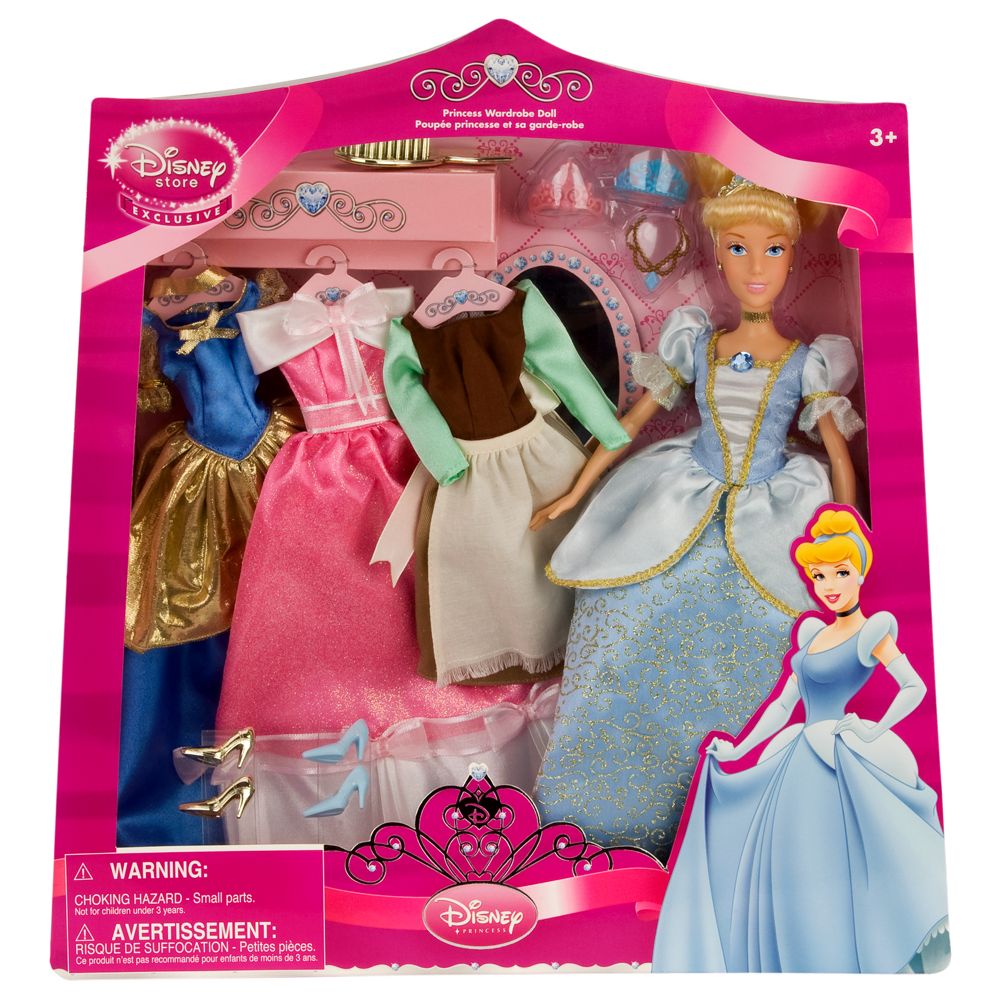 Deluxe Cinderella Doll & Wardrobe Play Set