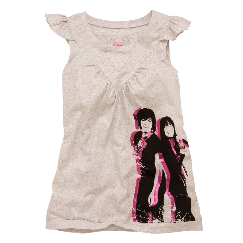 Glittering Camp Rock Tunic Top with Flutter Sleeves