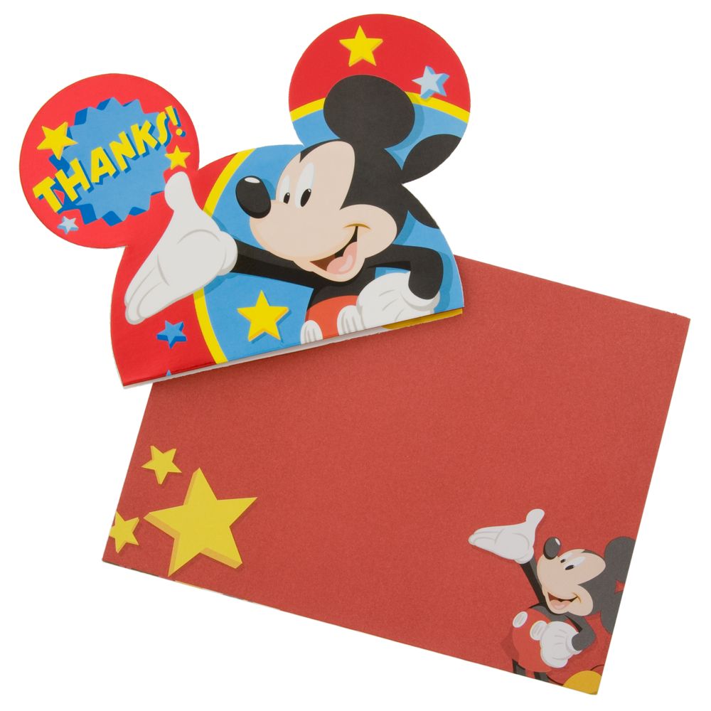 Pack of 8 Mickey Mouse  Clubhouse Thank You Cards